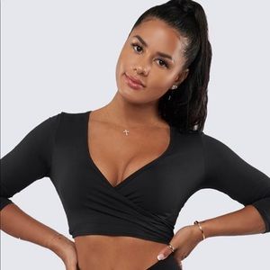 Workouts by Katya WBK blk ballerina cardigan M NWT